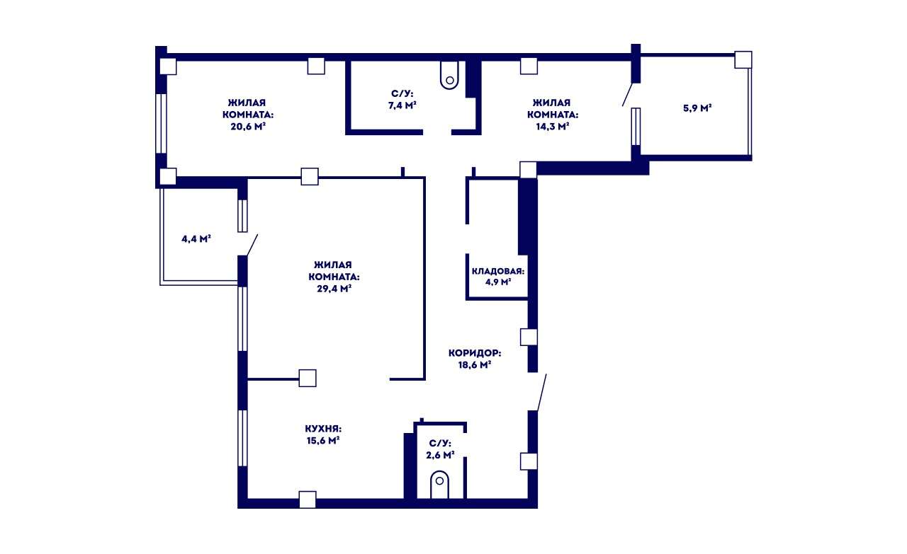 3 комнатная квартира  по адресу Гродно, Пороховая, 9 к.1