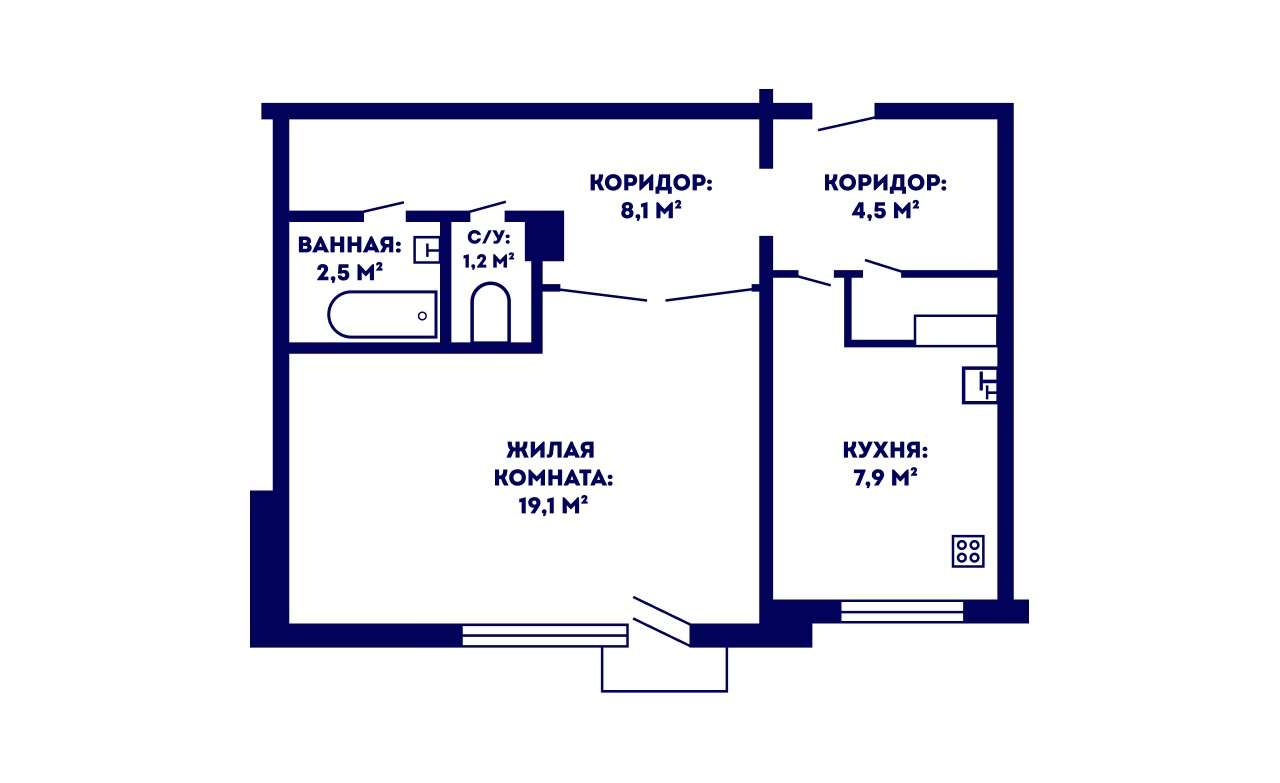 1 комнатная квартира  по адресу Гродно, Дзержинского, 105