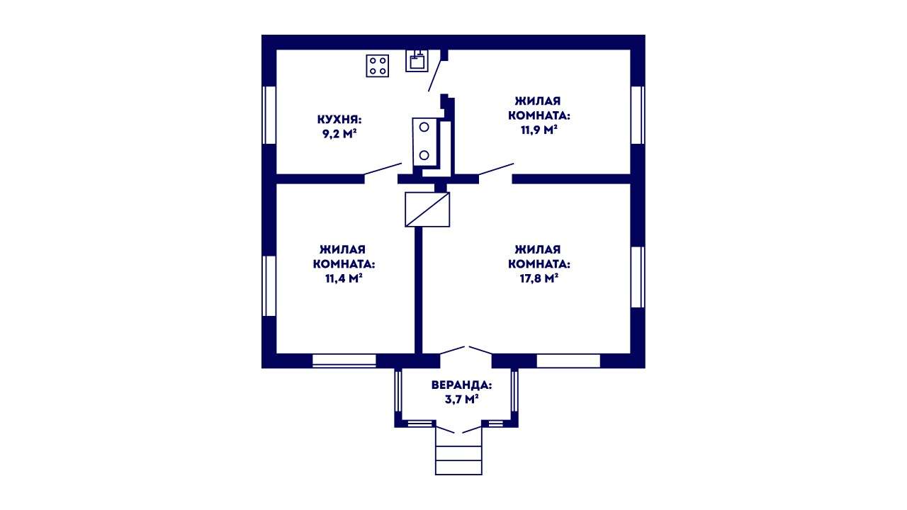 3 комнатная квартира  по адресу Поречье, Друскининкайская, 3