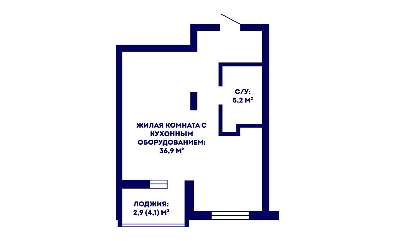 1 комнатная квартира  по адресу Гродно, Советских Пограничников, 57